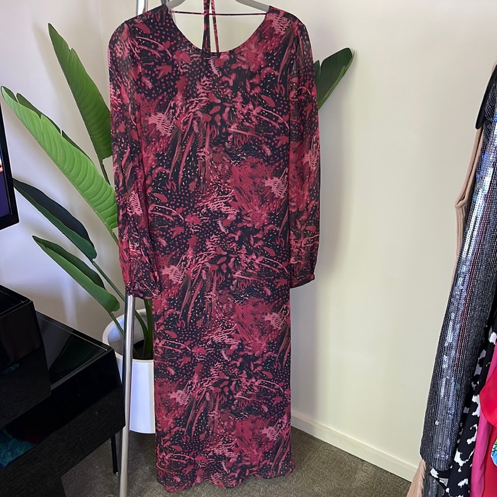 IRO midi dress with tie